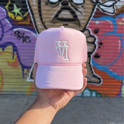 Pink LA Trucker Hat 