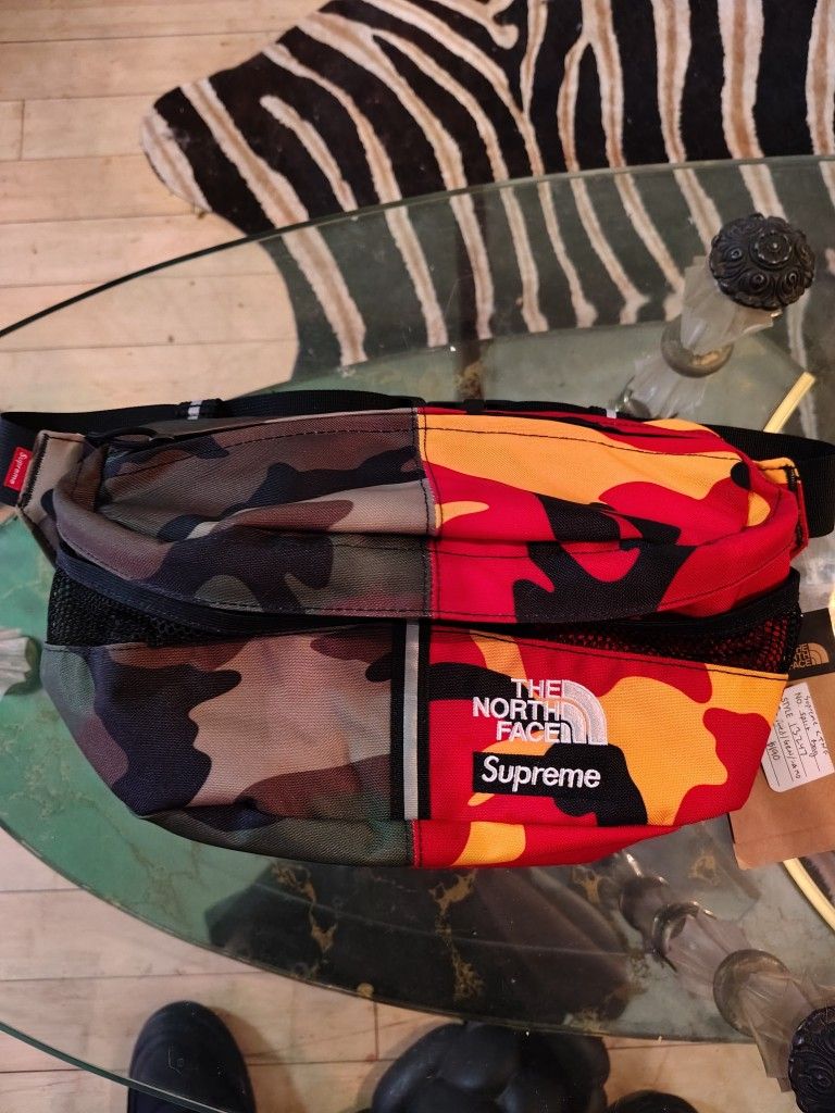 Supreme X The North Face Camo Split waist bag SS24 Brand New - www