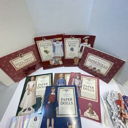 Vtg american Girl Paper Doll Set - Molly Kirsten Felicity Samantha Theater Kit