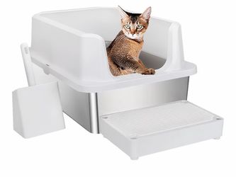 Stainless steel litter box