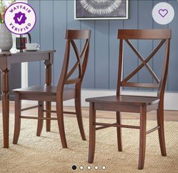 Dovecove Bellmead Solid Wood Cross Back Side Chair