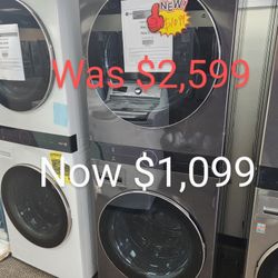 LG Wash Tower Stacked With Smart Laudnry Sensor 1 YEAR WARRANTY INCLUDED!