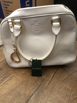 Ralph Lauren White And Gold Purse