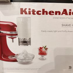 Shaved Ice Attachment for KitchenAid Stand Mixer, Snow Cone Maker for KitchenAid with 8 Ice Molds, Stainless Steel Blade Ice Shaver Attachment for Kit
