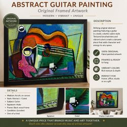 Abstract Guitar Painting
