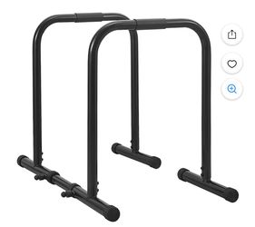 Adjustable Dip Bar Station Fitness Parallel Bars Home Gym Strength Trainer-Missing Safety Bar