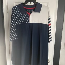 Walter Hagen Golf American Flag Polo Xxl