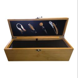 Case Elegance bamboo wine gift box & accessories