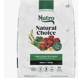 Nutro Natural Choice Adult Lamb & Brown Rice Recipe Dry Dog Food, 12 Lb 