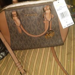 BRAND NEW MICHAEL KORS CIARA MEDIUM BROWN SHACTHEL 