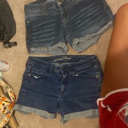 2 Pairs Of Cuffed Jeans