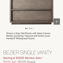 Bezier Single Vanity 