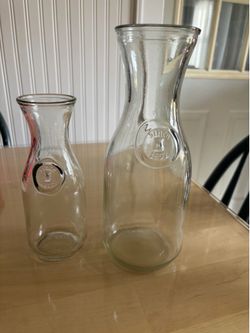 Vintage Paul Mason Glass Bottle Set Of 2