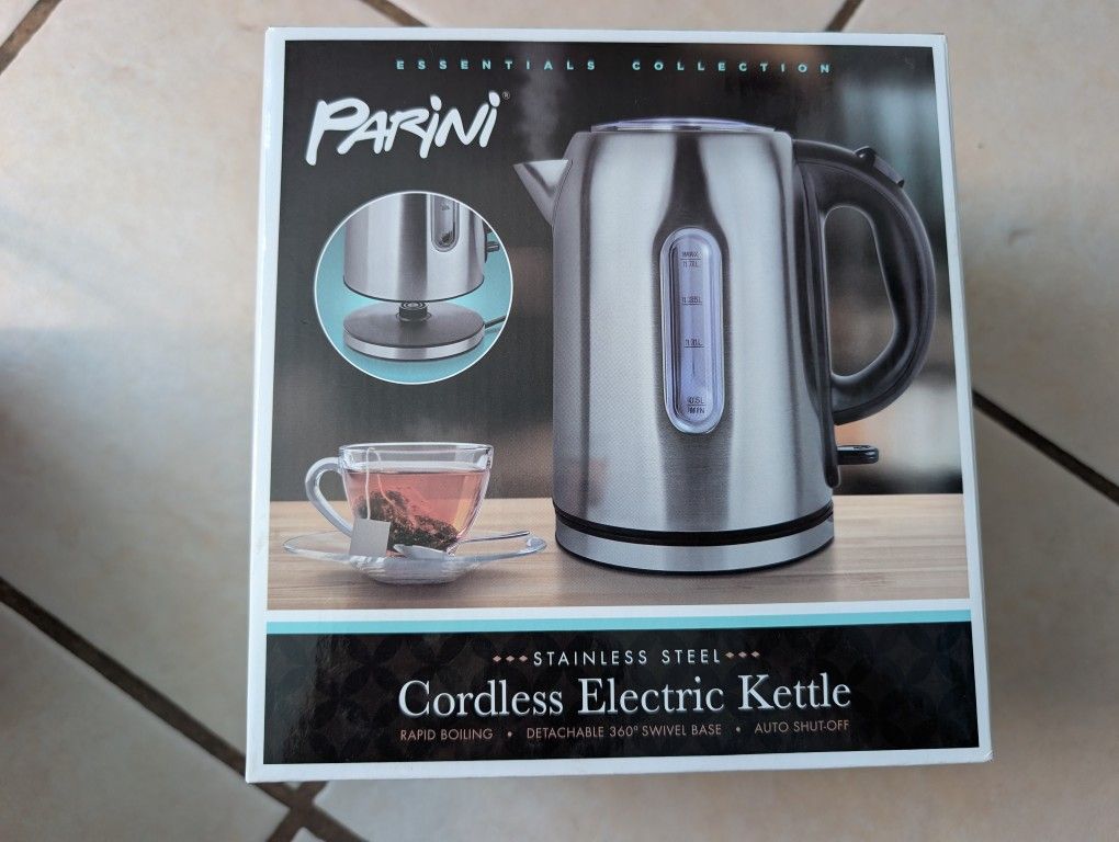 Brand New Panini Cordless Electric Kettle Stainless Steel/Rapid Boiling/Auto Shut-Off