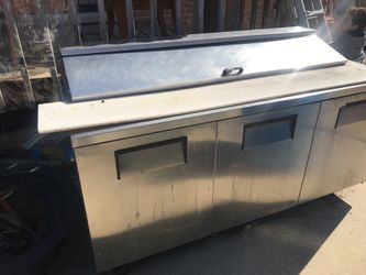 Prep table cooler