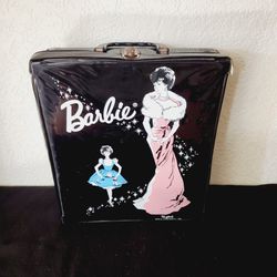 Vtg 1960's Barbie Doll Storage Accessories  Wardrobe Travel Case Trunk  Clothes