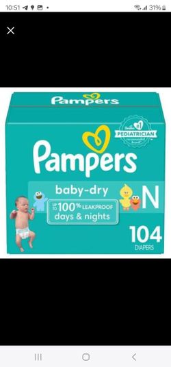 $40 Pampers Baby Dry Diapers Size Newborn 104 Count