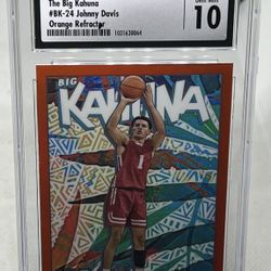 CSG 10 2021-22 Johnny Davis Bowman University Big Kahuna Orange Refractor #/25