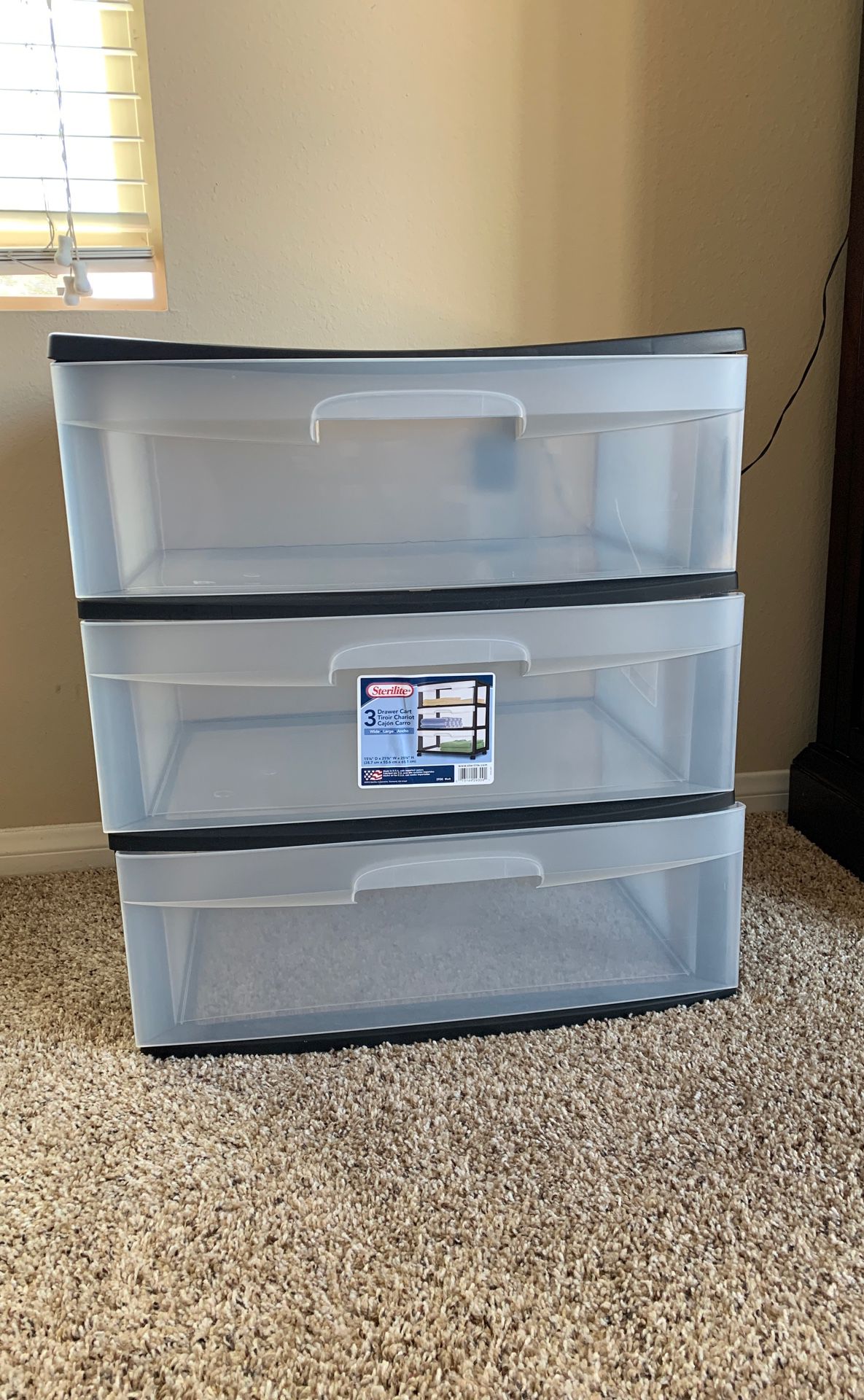 3 drawer / wide large plastic storage