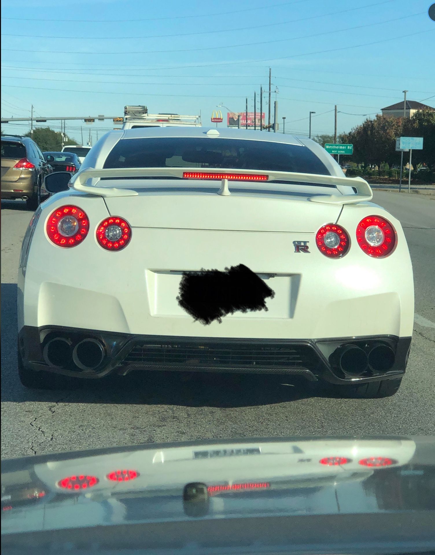 Nissan skyline R35 GTR oem white wing spoiler ala del alerón del coche 
