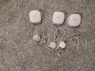 Eero 6 Dual-Band Mesh Wi-Fi 6 Router System  3 Pack Hub + 2 Extenders