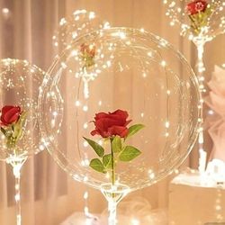 Rose Balloon Center Pieces 