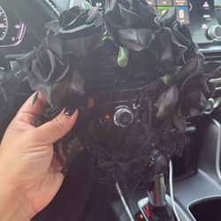 Veil With Black Roses