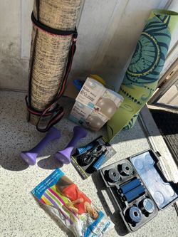 Hand Weights, Yoga Mat, Jump Rope