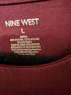Wine top with long pattern sleeves by Nine West