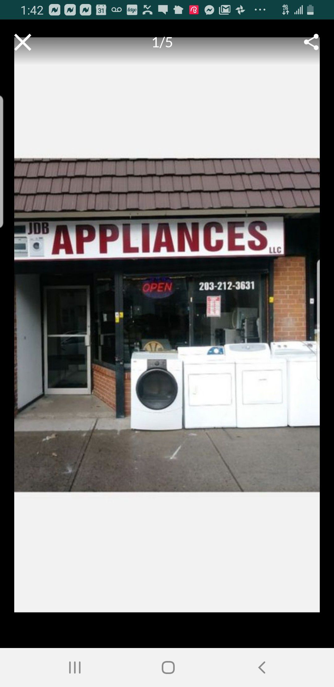 We, have new and used appliances,we have refrigerators,washers,dryers,freezers,microwave,dishwasher. We are located in Bridgeport ct