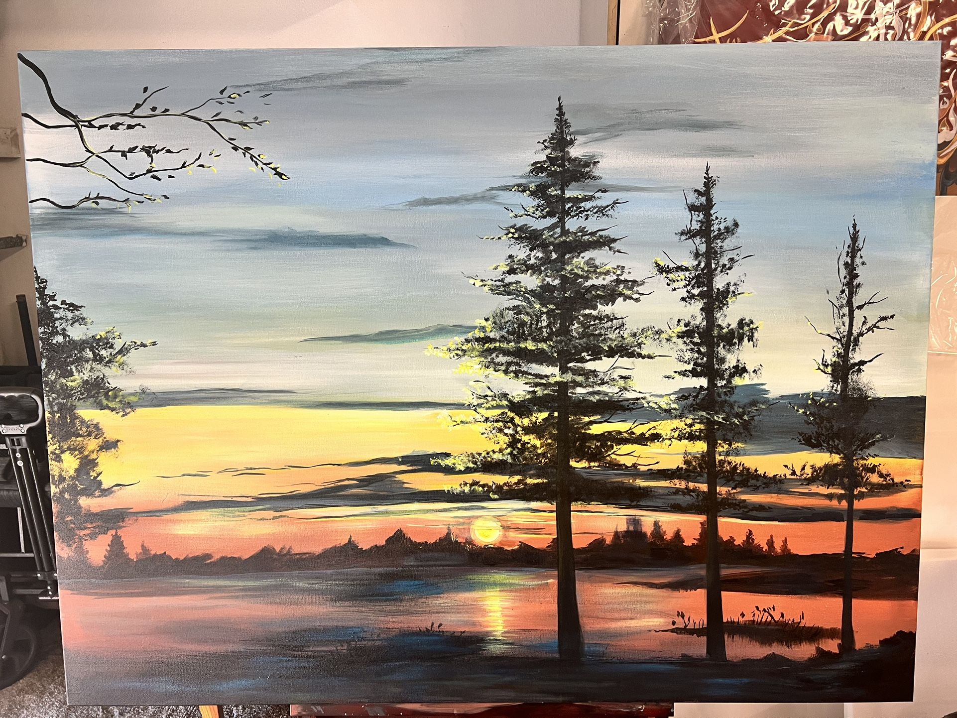 Handmade Acrylic Landscape 