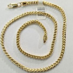 10kt Gold Franco Chain 19"