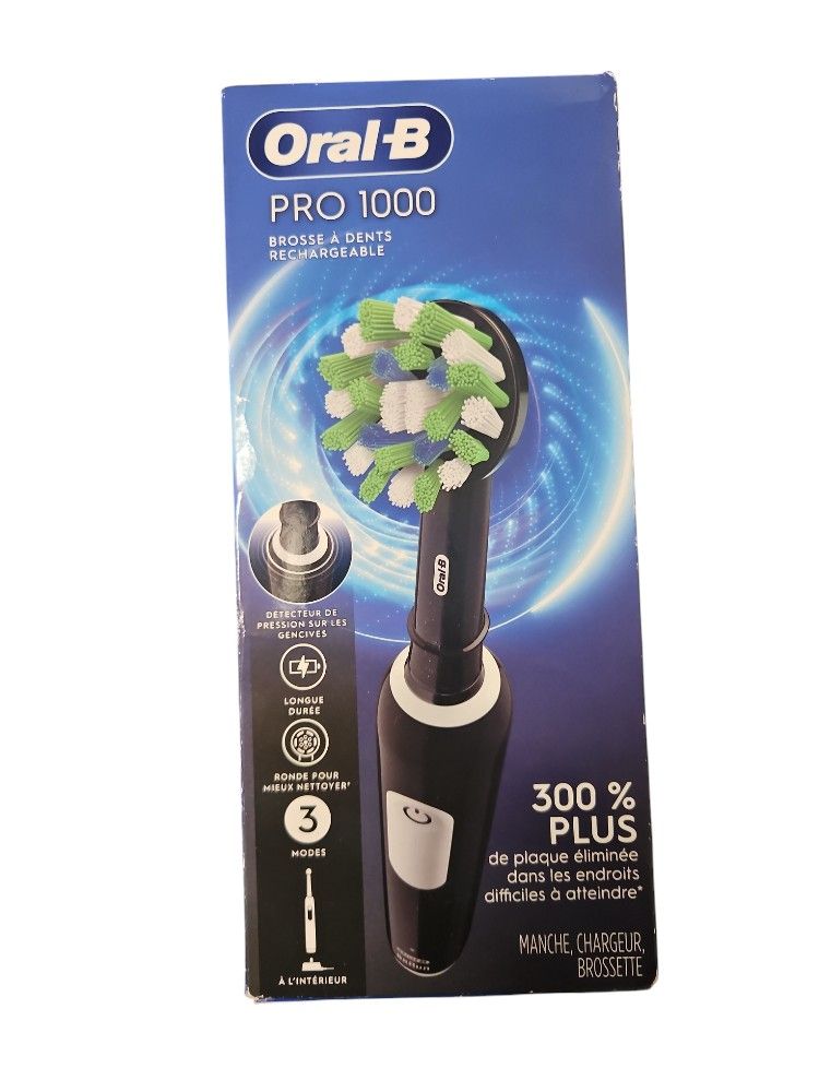 ORAL B PRO 1000 ELECTRIC TOOTHBRUSH RECHARGEABLE
