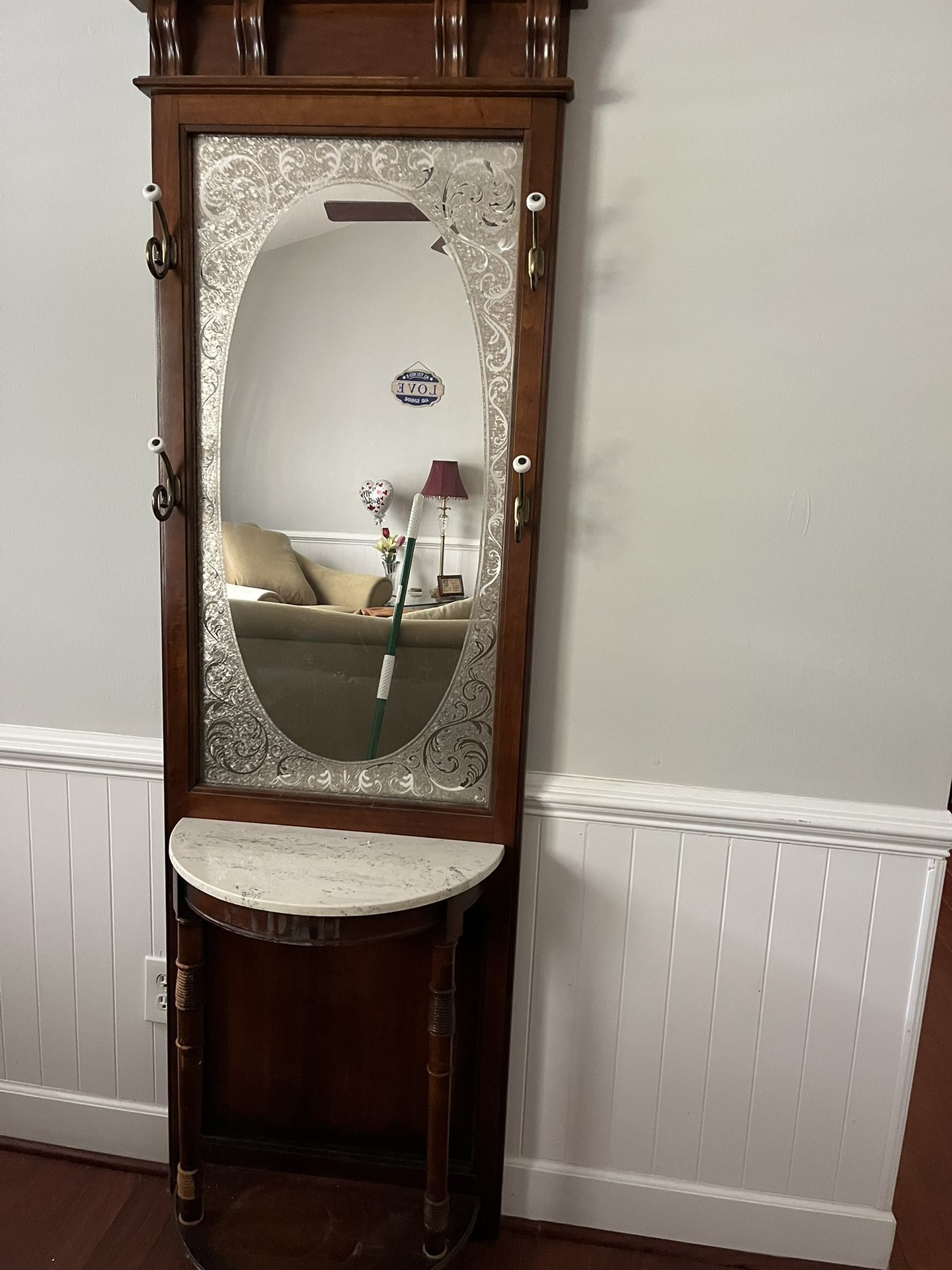 Half Moon Console Table With Mirror