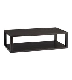Easton Cocoa Wood Coffee Table with Shelf