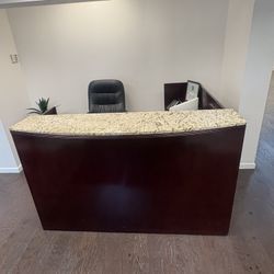 Reception Desk with Granite Countertop – Very Good Condition $750 OBO