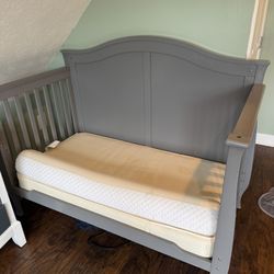 Convertible Crib, Changing Table, & Nightstand Drawer