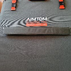 Aimtom 100W Foldable Solar Panel, High Efficiency Monocrystalline Fast Charging