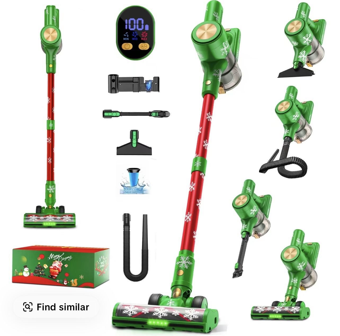 Cordless Vacuum Cleaner, 46Kpa//500W/55Mins Vacuum Cleaners for Home,