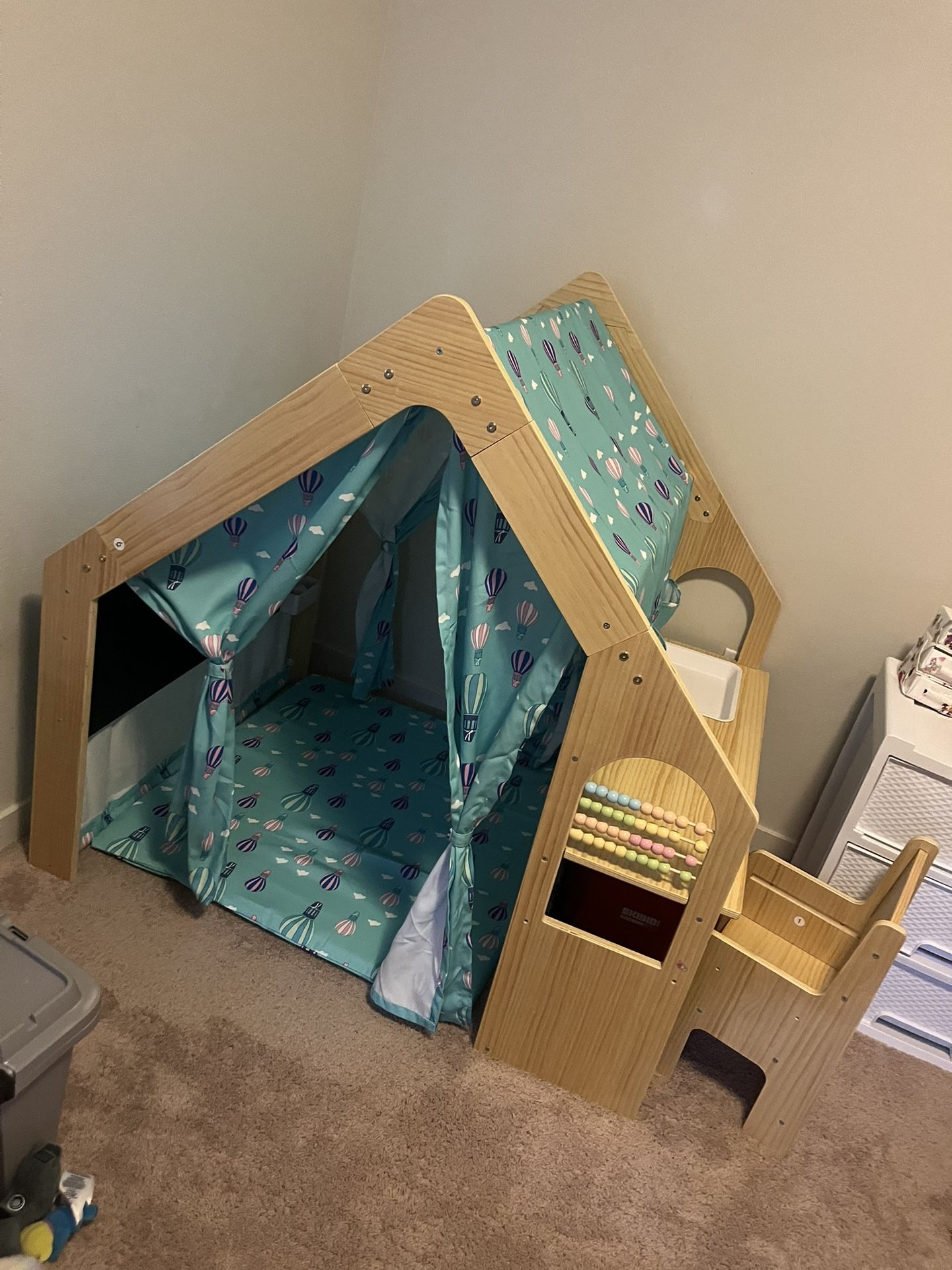 Child Play House With Chair And Chalk Boardperfect Condition