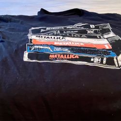Metallica Cassette Stack Graphic T-Shirt Size Medium