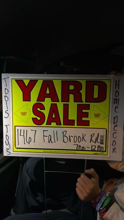 Yard Sale Beaumont Ca 7AM-12PM Sat/Sun