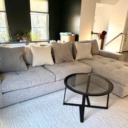 Bernhardt Nest Sectional (Retail $4K+) - Modern Dark Grey, Great Condition