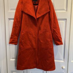 Women’s Wool Blend Bernardo Orange Overcoat