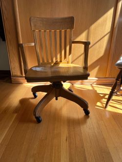 Oak desk office chair