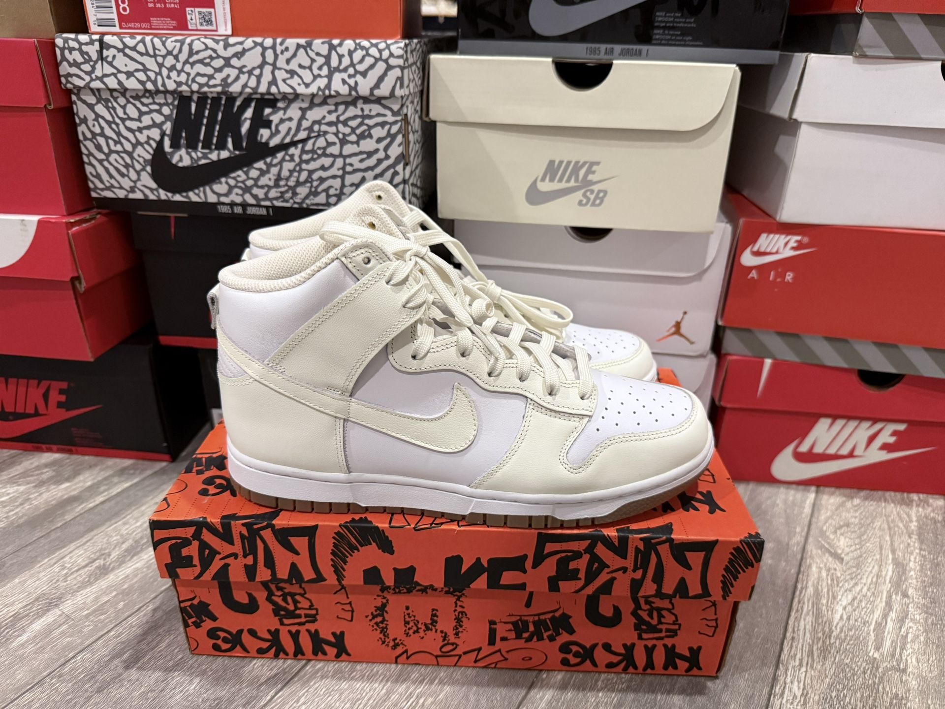 Nike dunk high sail gum women size 10 $70