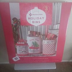 One Set Of  Decorative Bins 3 Count Small,medium And Large 