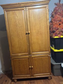 Solid oak armoire