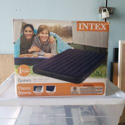 Intex Queen Classic Downey Air Mattress New