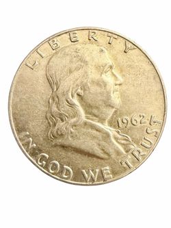 1962-D Franklin Half Dollar 90% Silver Denver Mint Circulated US Coin 50C